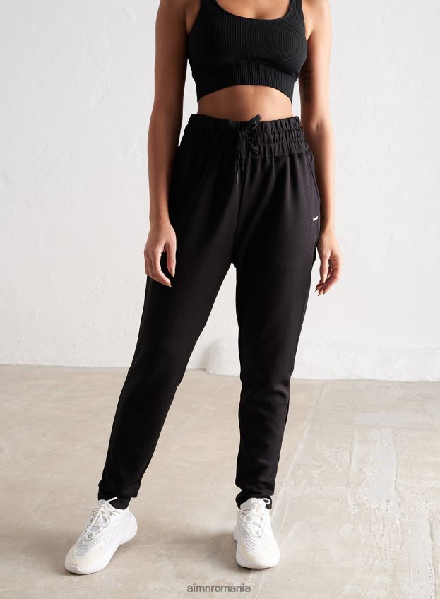 îmbrăcăminte AIM'N pantaloni de trening negri comozi femei F22RH4636