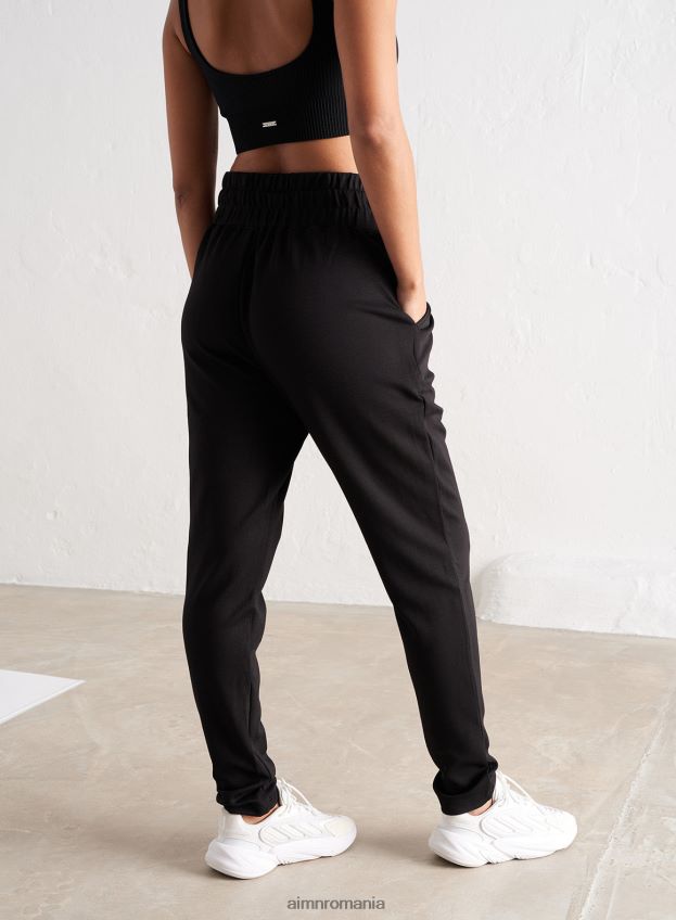 îmbrăcăminte AIM'N pantaloni de trening negri comozi femei F22RH4636