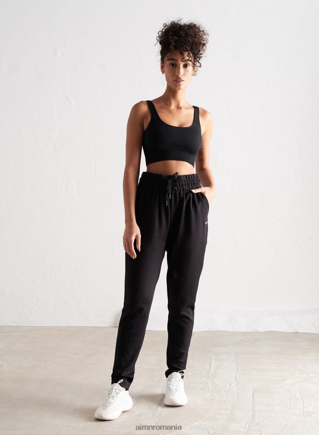 îmbrăcăminte AIM'N pantaloni de trening negri comozi femei F22RH4636