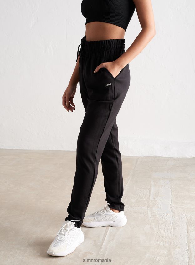 îmbrăcăminte AIM'N pantaloni de trening negri comozi femei F22RH4636