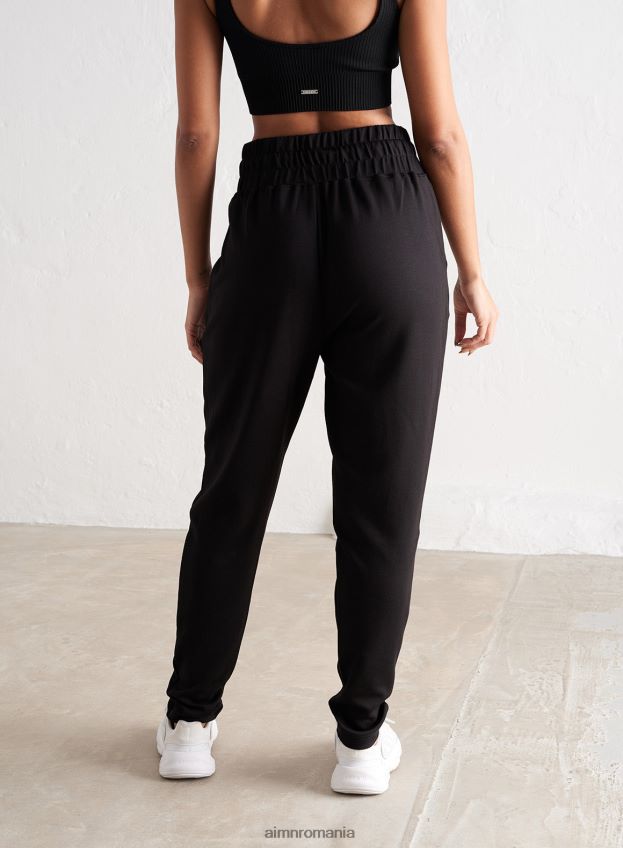 îmbrăcăminte AIM'N pantaloni de trening negri comozi femei F22RH4636