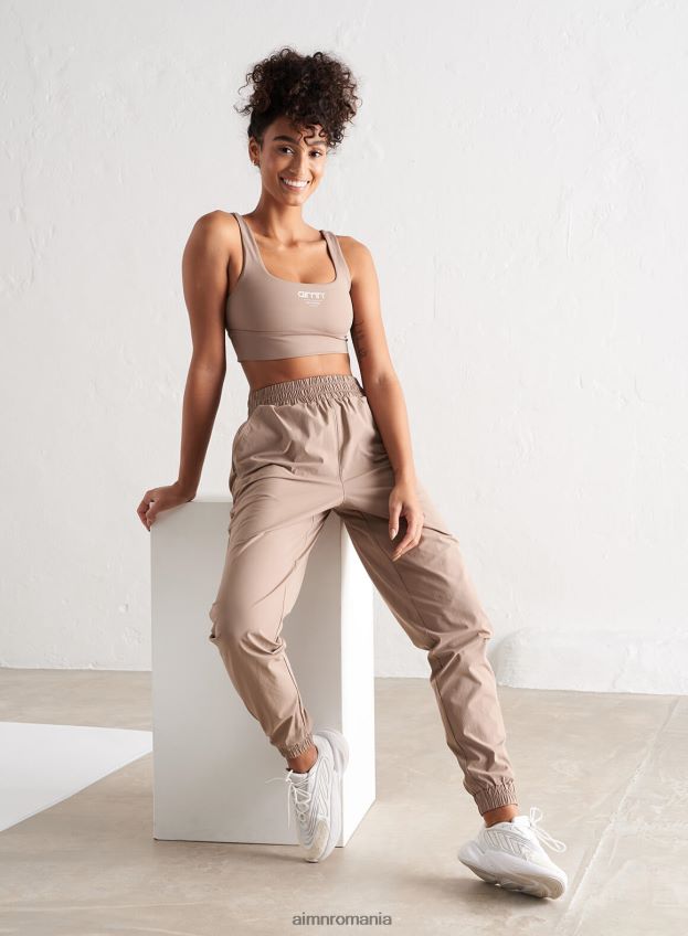 îmbrăcăminte AIM'N pantaloni windbreaker espresso femei F22RH4702