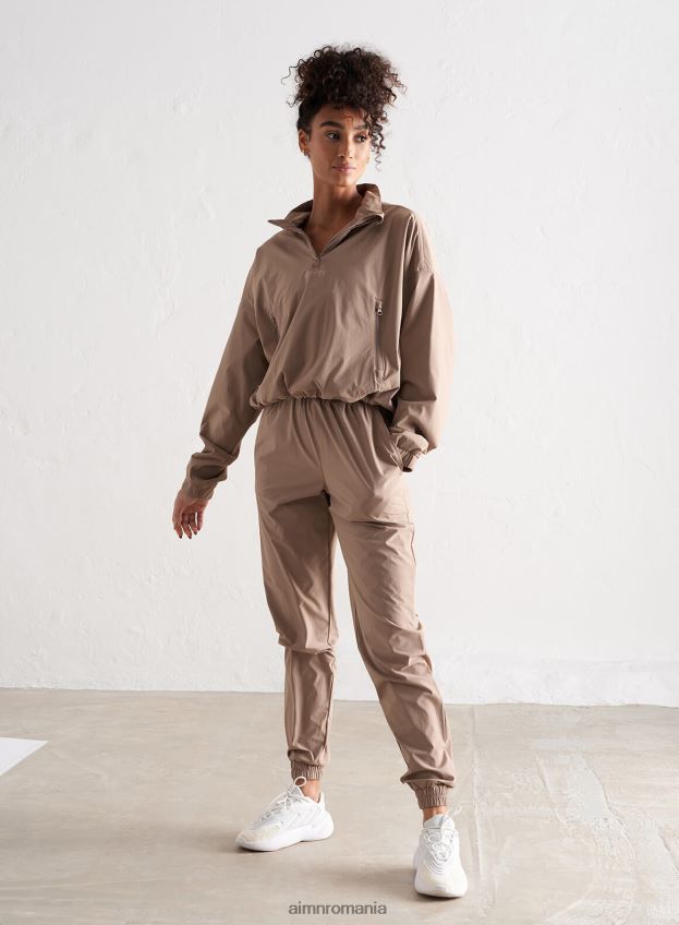 îmbrăcăminte AIM'N pantaloni windbreaker espresso femei F22RH4702