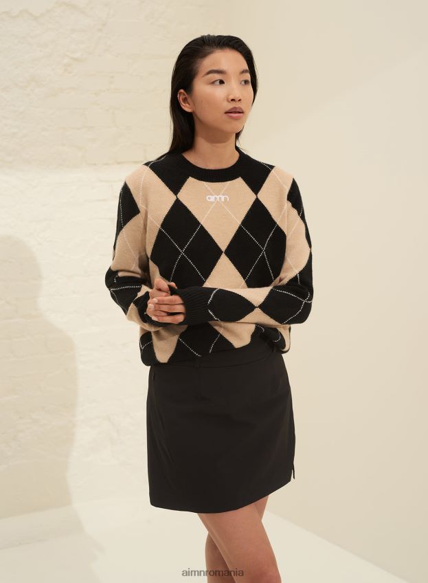 îmbrăcăminte AIM'N pulover din tricot argile femei F22RH4448