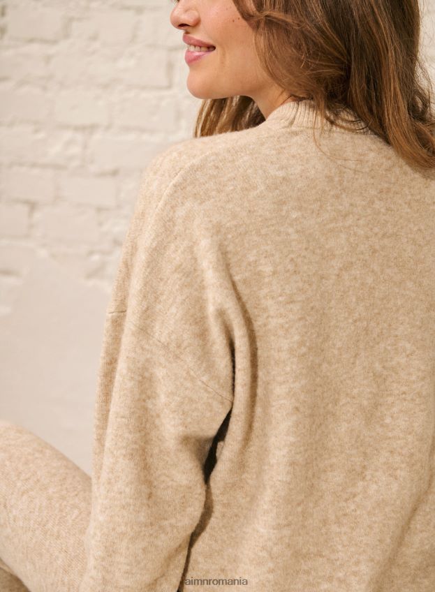 îmbrăcăminte AIM'N pulover din tricot moale bej femei F22RH4405