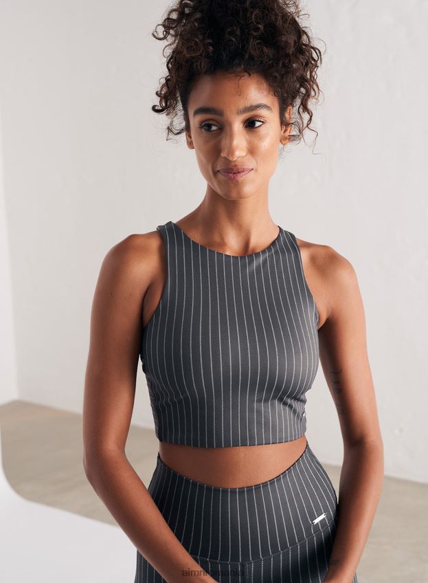 îmbrăcăminte AIM'N crop top cu dungi femei F22RH4291