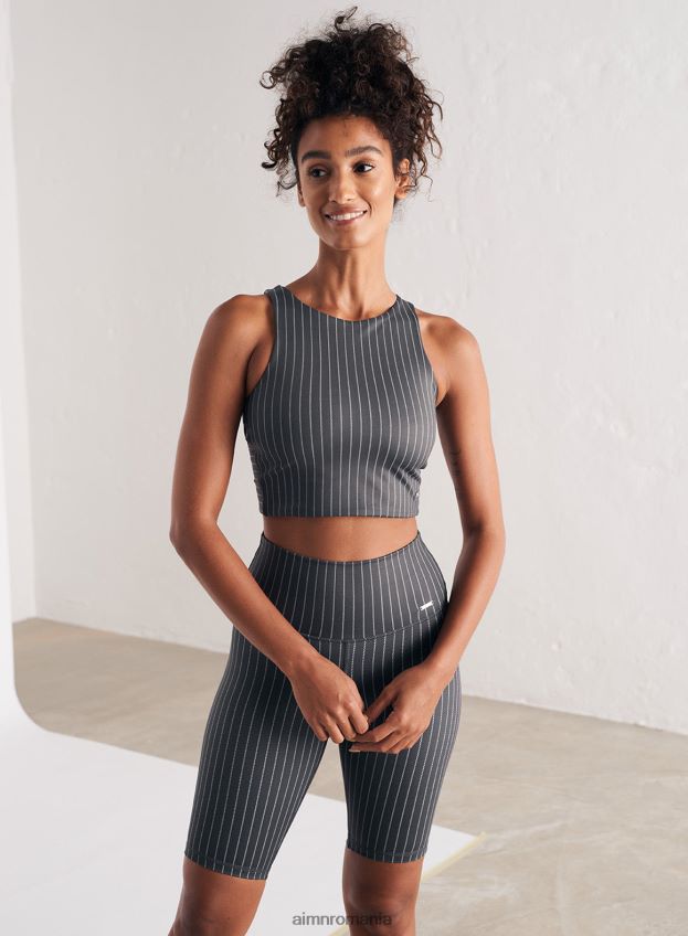 îmbrăcăminte AIM'N crop top cu dungi femei F22RH4291