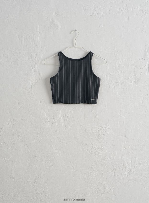 îmbrăcăminte AIM'N crop top cu dungi femei F22RH4291