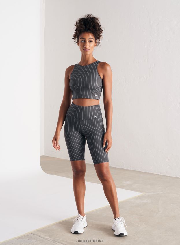 îmbrăcăminte AIM'N crop top cu dungi femei F22RH4291