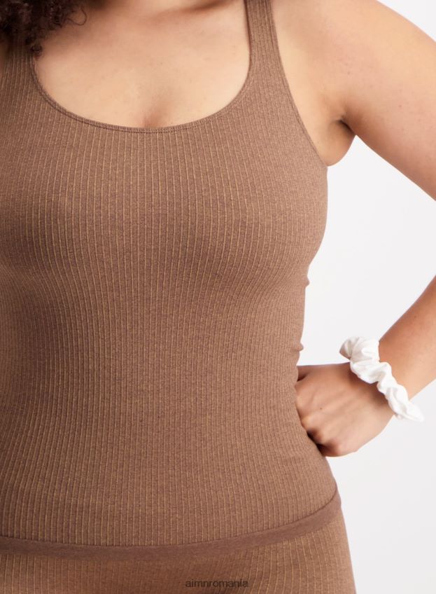 îmbrăcăminte AIM'N mailet fără sudură cu nervuri de bronz femei F22RH4394