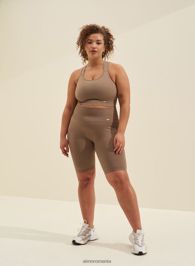îmbrăcăminte AIM'N sutien cu coaste de susținere înaltă espresso femei F22RH4203