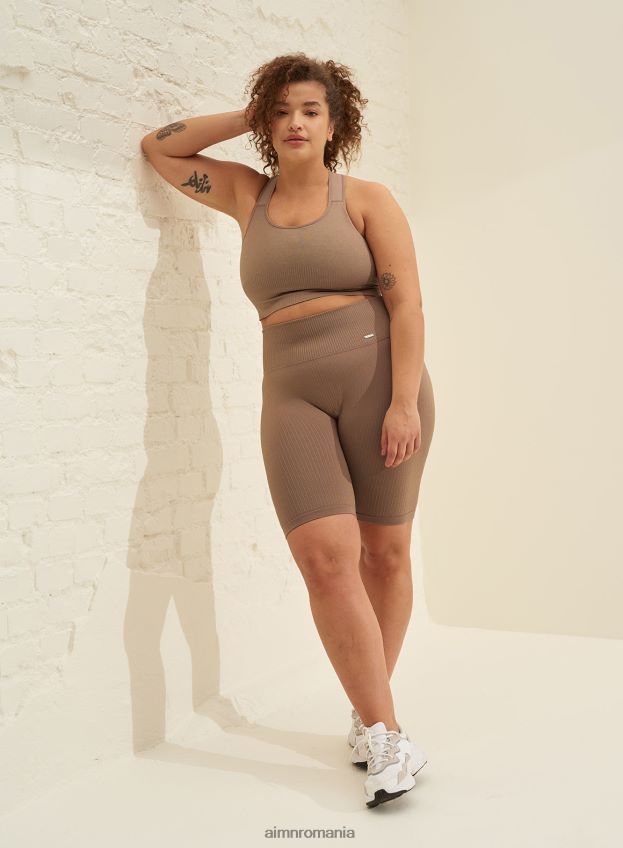 îmbrăcăminte AIM'N sutien cu coaste de susținere înaltă espresso femei F22RH4203
