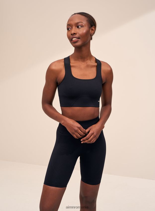 îmbrăcăminte AIM'N sutien de susținere înaltă fără cusături black motion femei F22RH4165