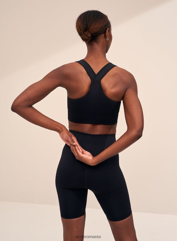 îmbrăcăminte AIM'N sutien de susținere înaltă fără cusături black motion femei F22RH4165