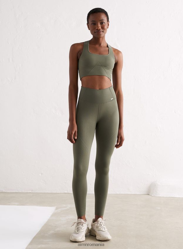 îmbrăcăminte AIM'N sutien de susținere înaltă fără cusături olive motion femei F22RH4173