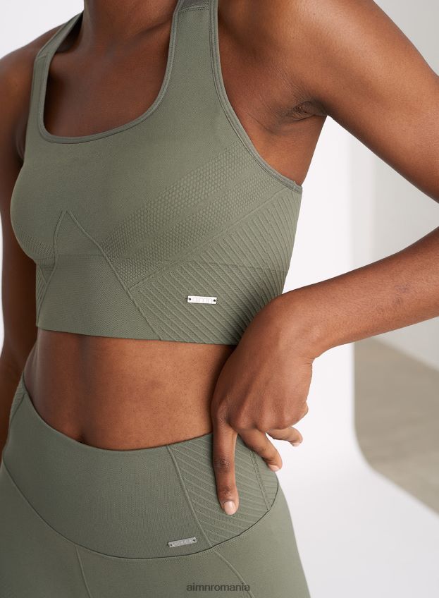 îmbrăcăminte AIM'N sutien de susținere înaltă fără cusături olive motion femei F22RH4173
