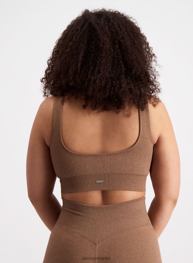 îmbrăcăminte AIM'N sutien fără cusături cu nervuri din bronz femei F22RH4224