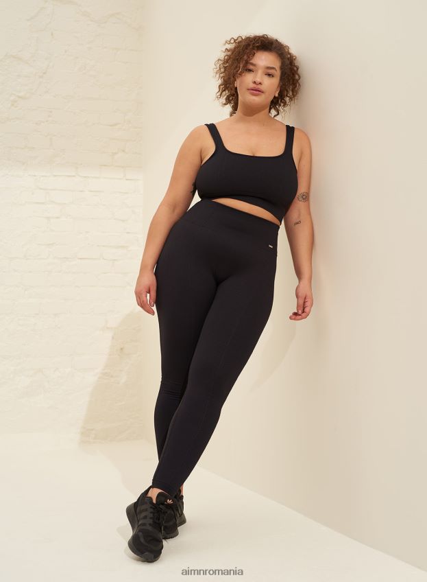îmbrăcăminte AIM'N sutien negru de lux fără cusături femei F22RH4195
