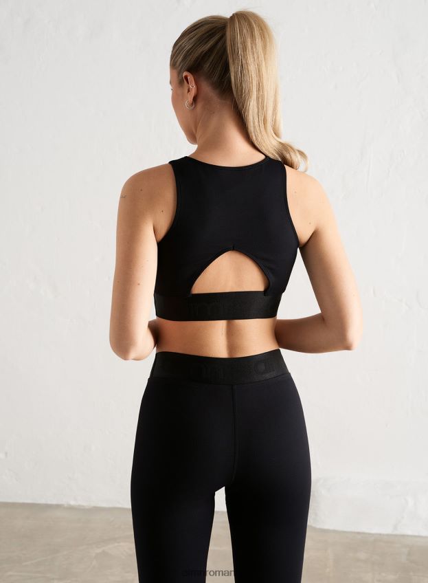 îmbrăcăminte AIM'N sutien tank fără cusături legat negru femei F22RH4218