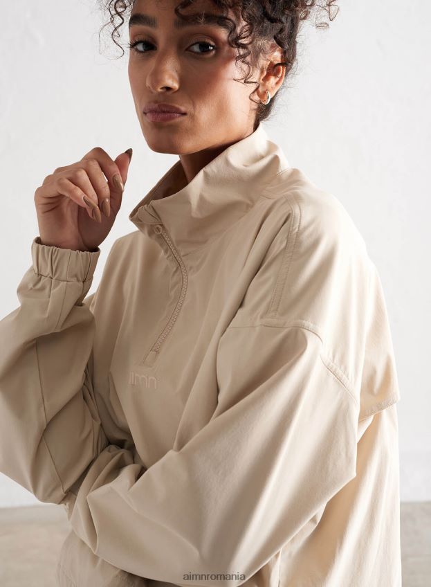 îmbrăcăminte AIM'N jachetă cafe au lait windbreaker femei F22RH4728