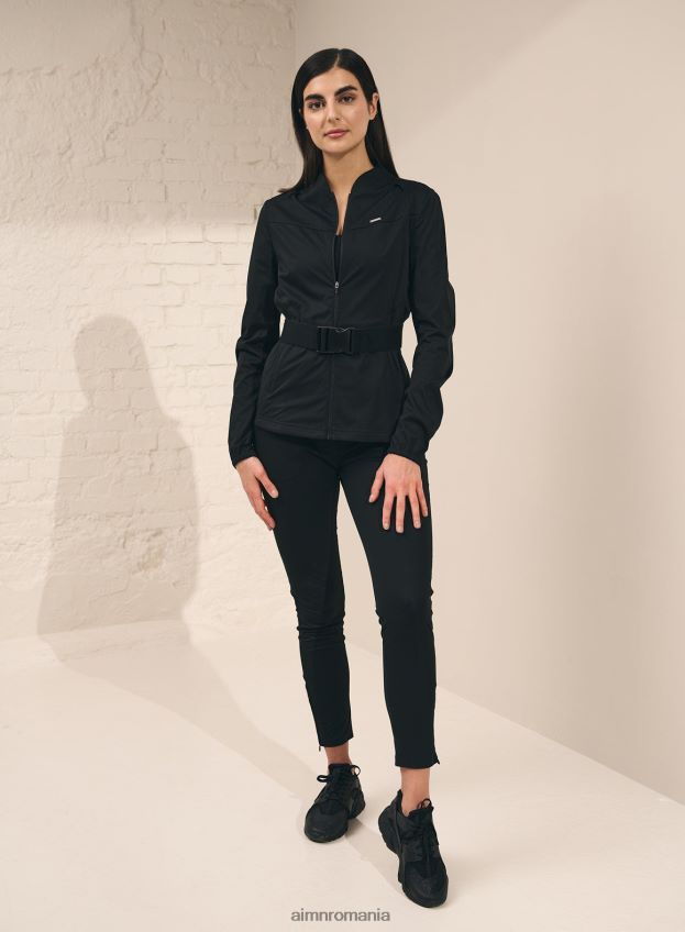 îmbrăcăminte AIM'N jachetă neagră softshell elastică în 4 direcții femei F22RH4731
