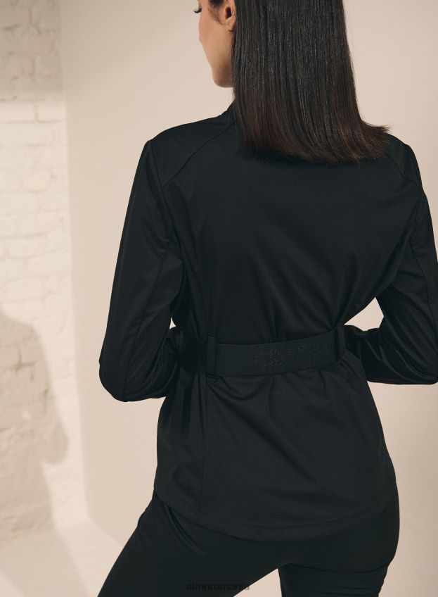 îmbrăcăminte AIM'N jachetă neagră softshell elastică în 4 direcții femei F22RH4731