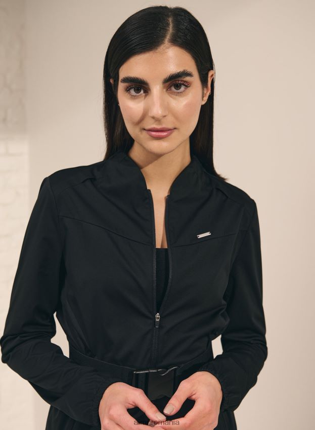 îmbrăcăminte AIM'N jachetă neagră softshell elastică în 4 direcții femei F22RH4731