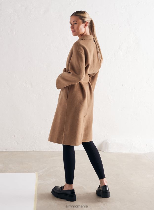 îmbrăcăminte AIM'N palton clasic camel femei F22RH4735
