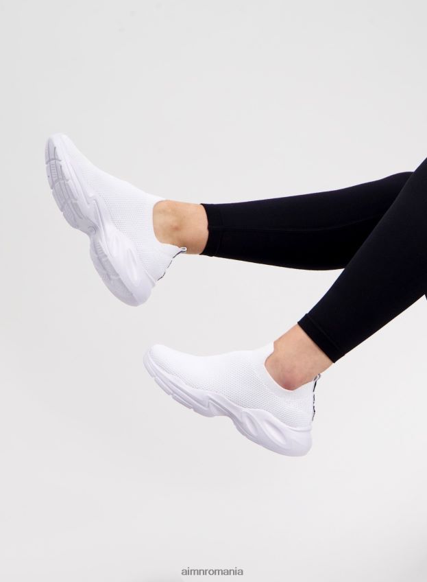 pantofi AIM'N adidași albi înalți femei F22RH4753